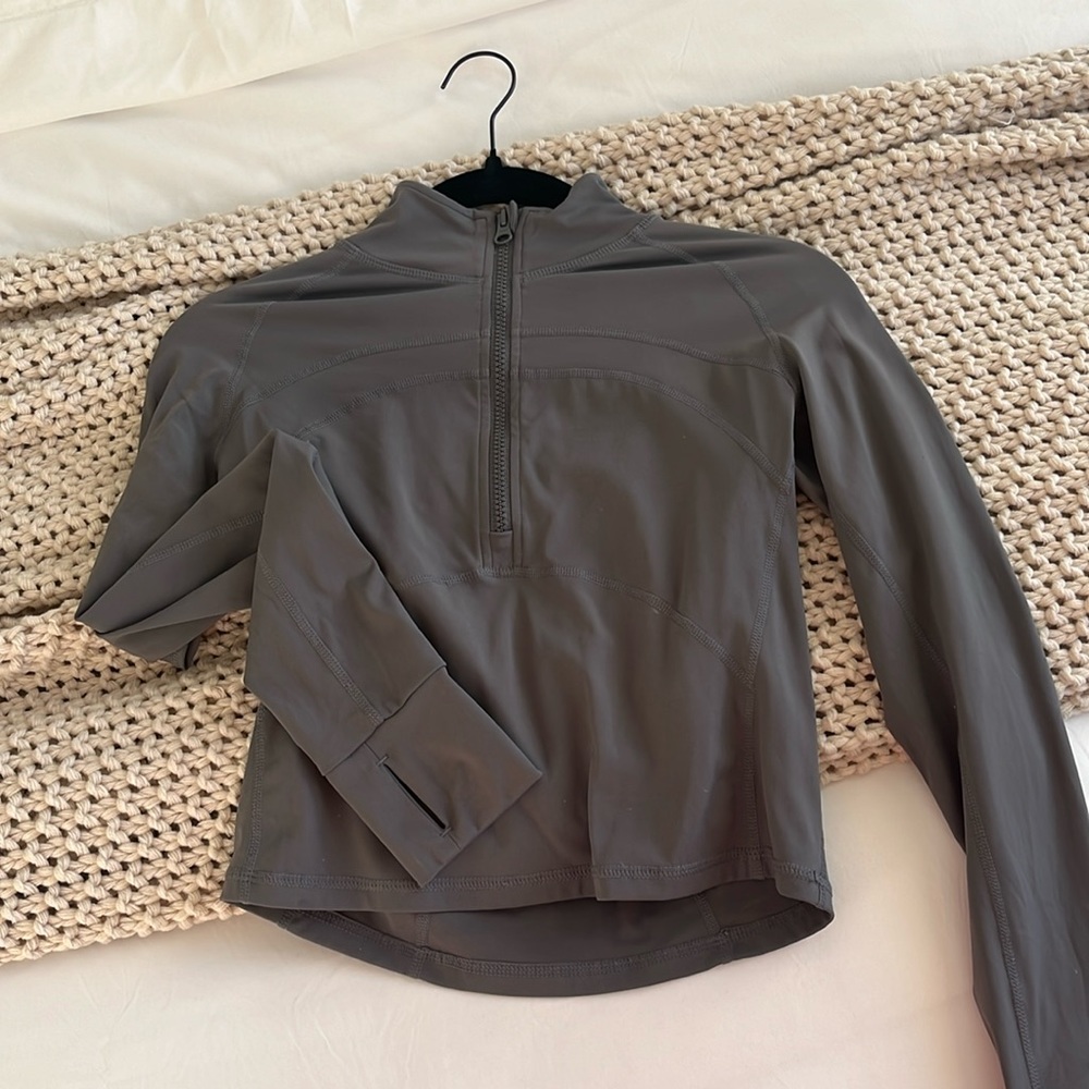 ATHLETIC 1/4 CROPPED ZIP